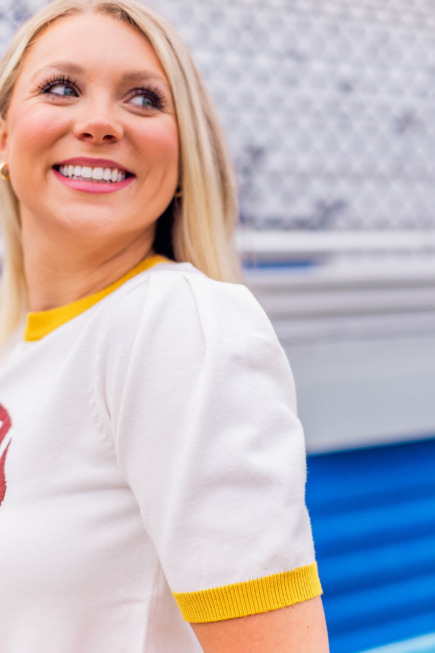 GAME DAY SHORT SLEEVE SWEATER TOP
