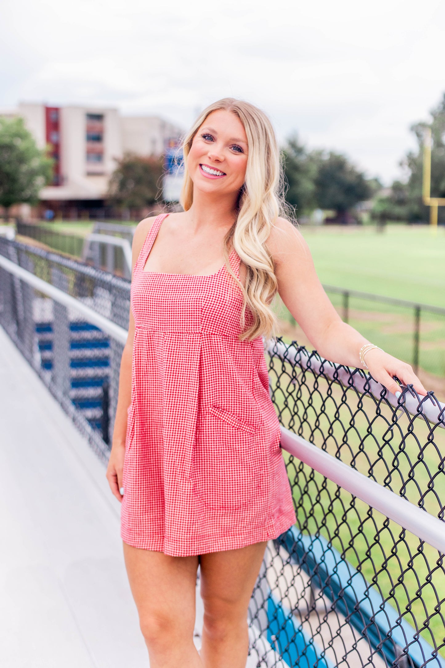 GINGHAM PAPERBAG ROMPER