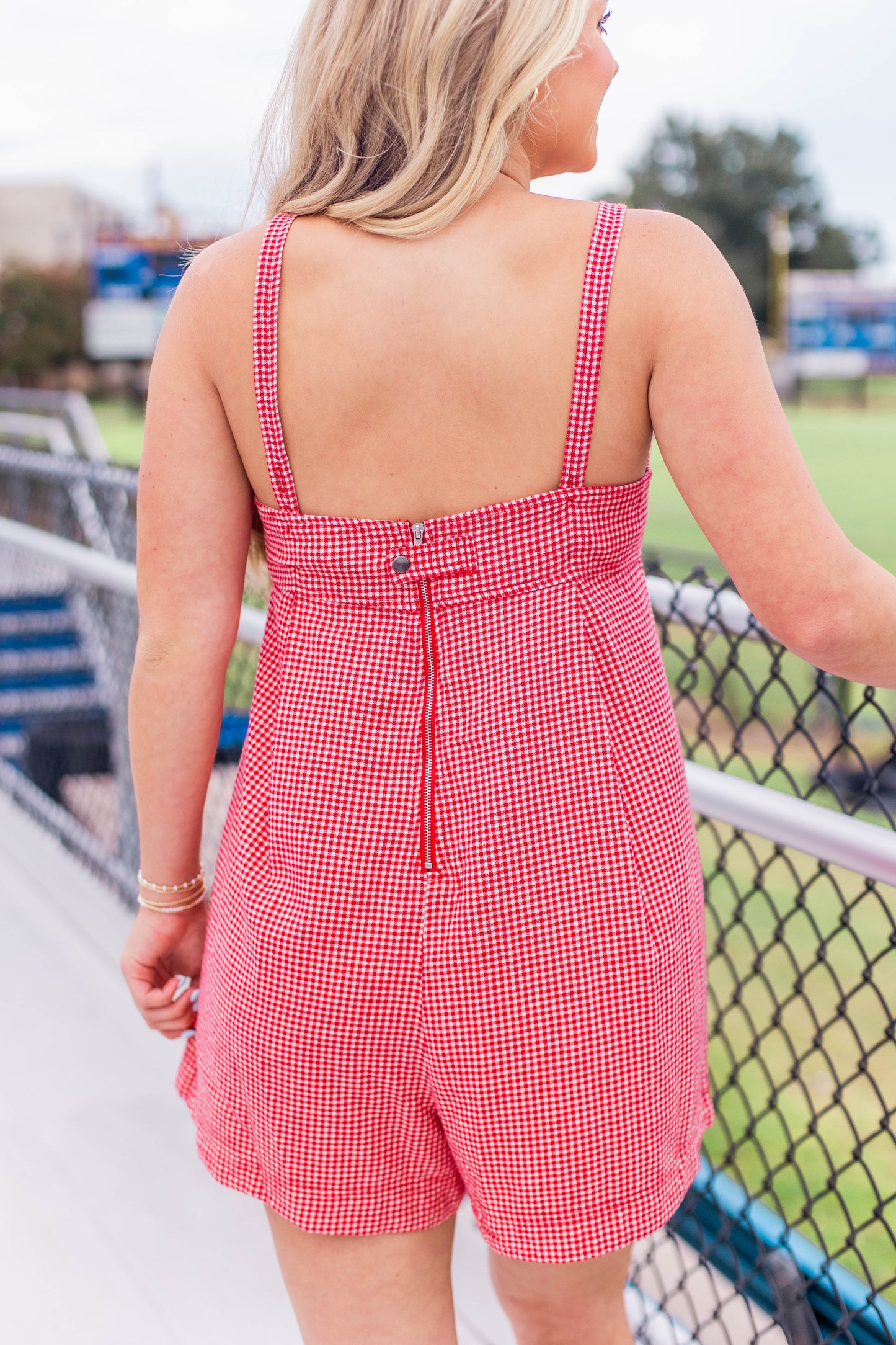 GINGHAM PAPERBAG ROMPER