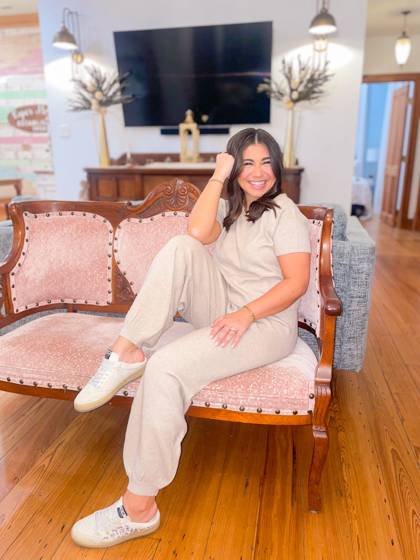 KNIT TOP & JOGGER PANT SET