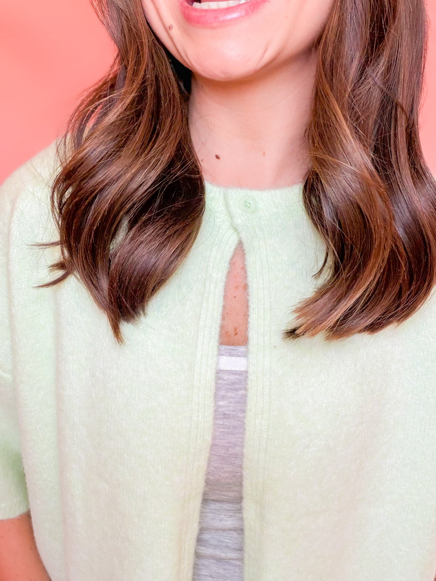 SINGLE BUTTON CAPE SWEATER