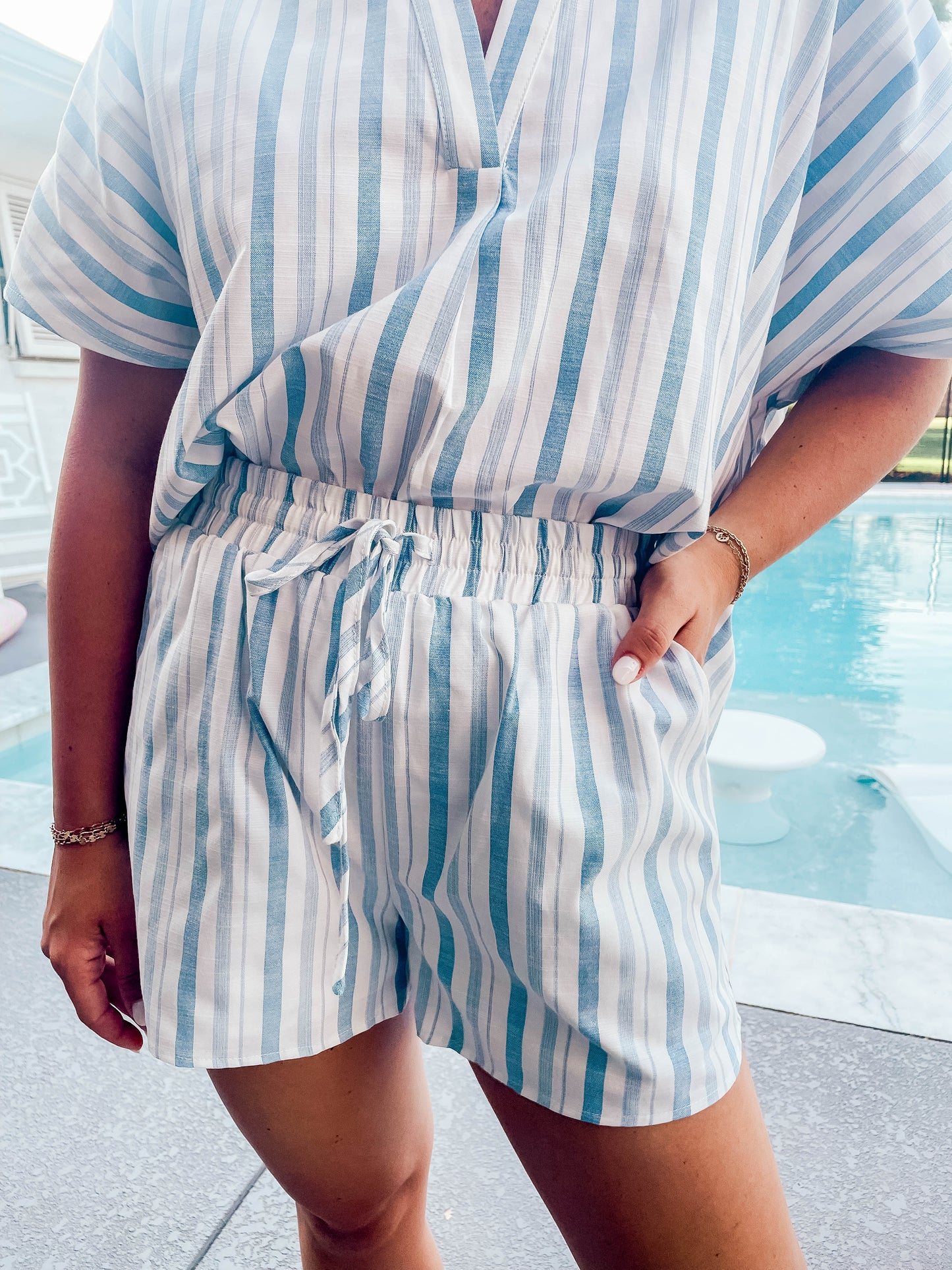 ELASTIC STRIPED BOXER SHORTS