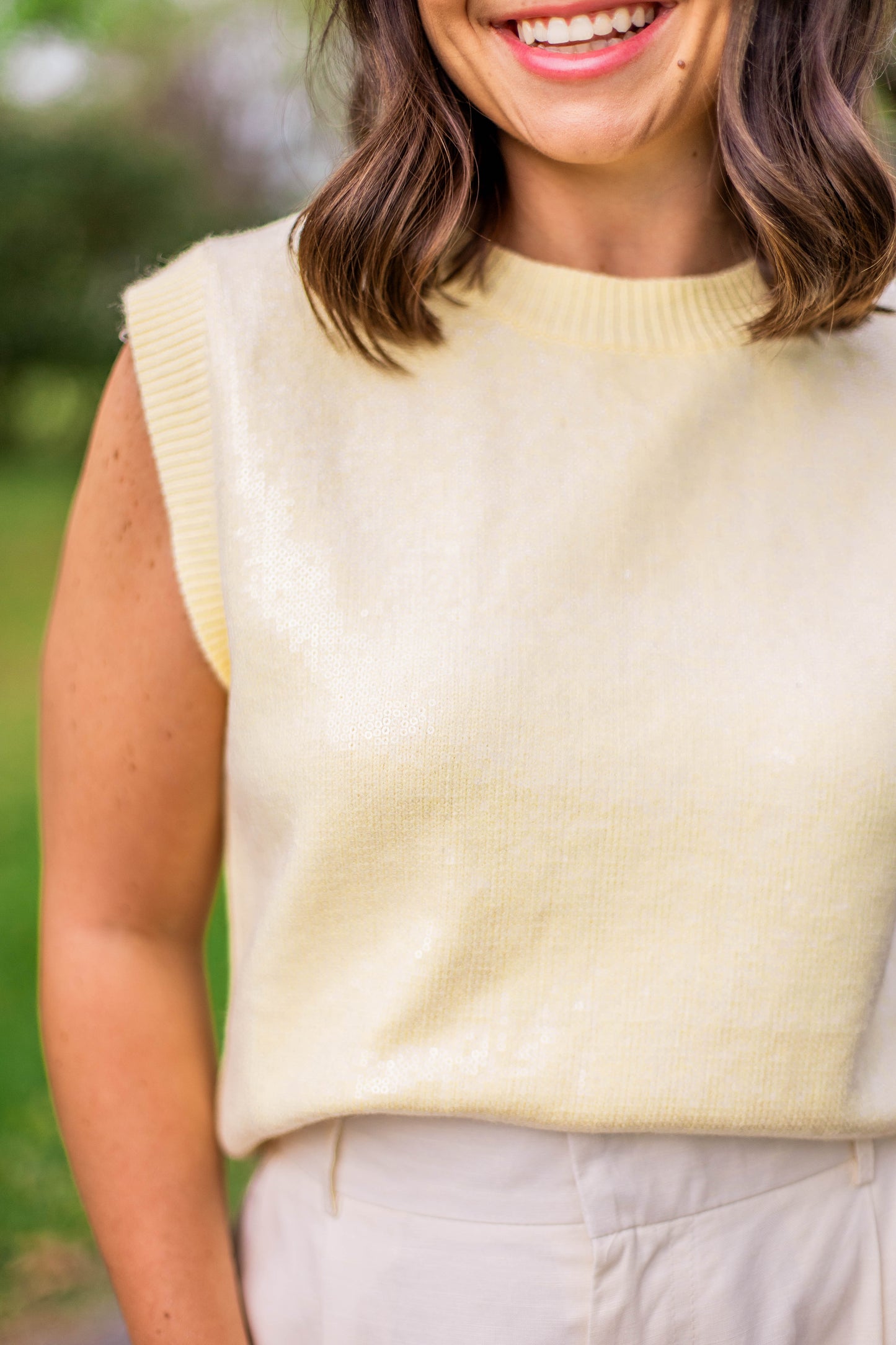 SEQUIN KNIT SWEATER TOP