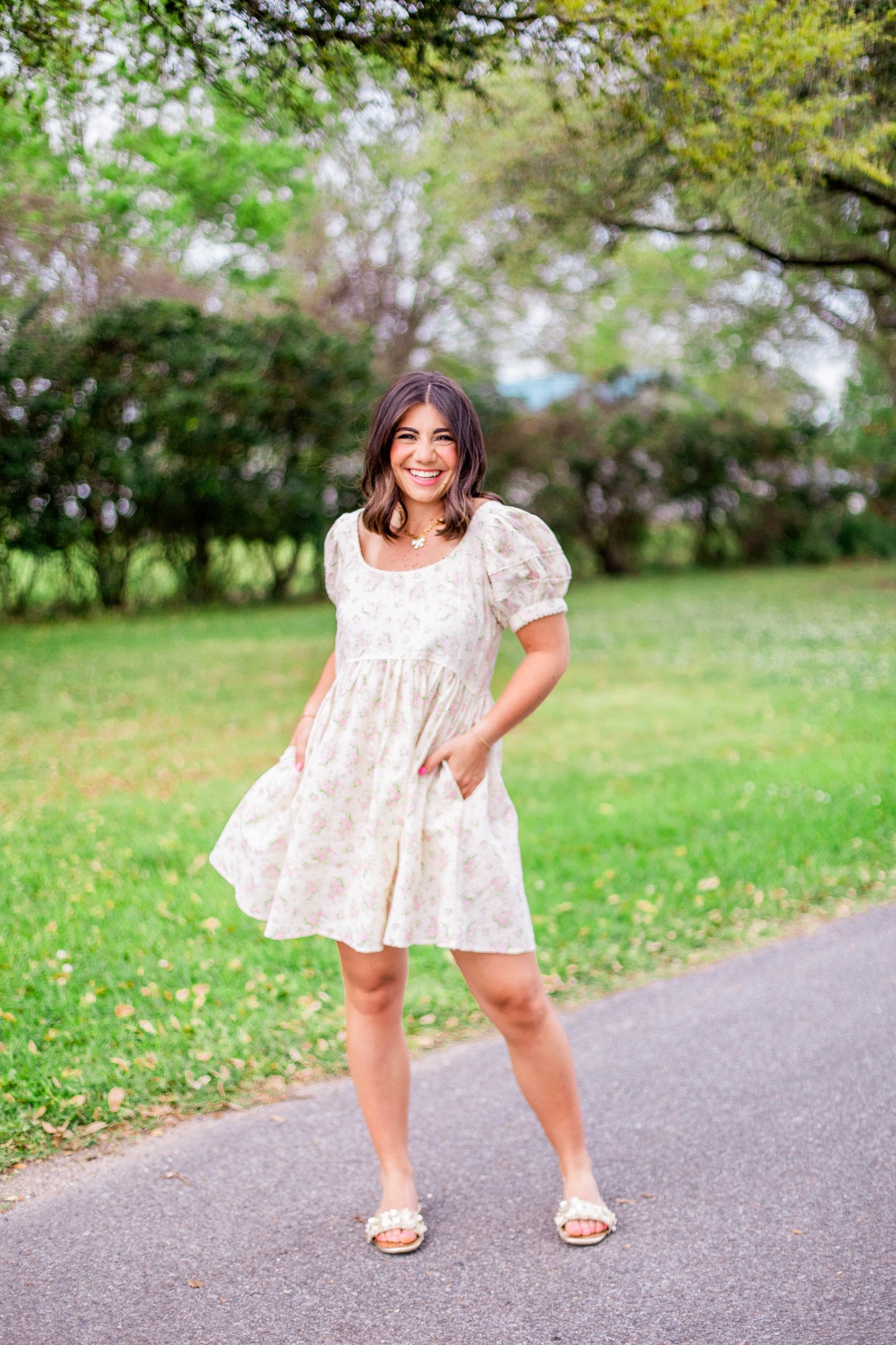 FLORAL PUFF SLEEVE DRESS