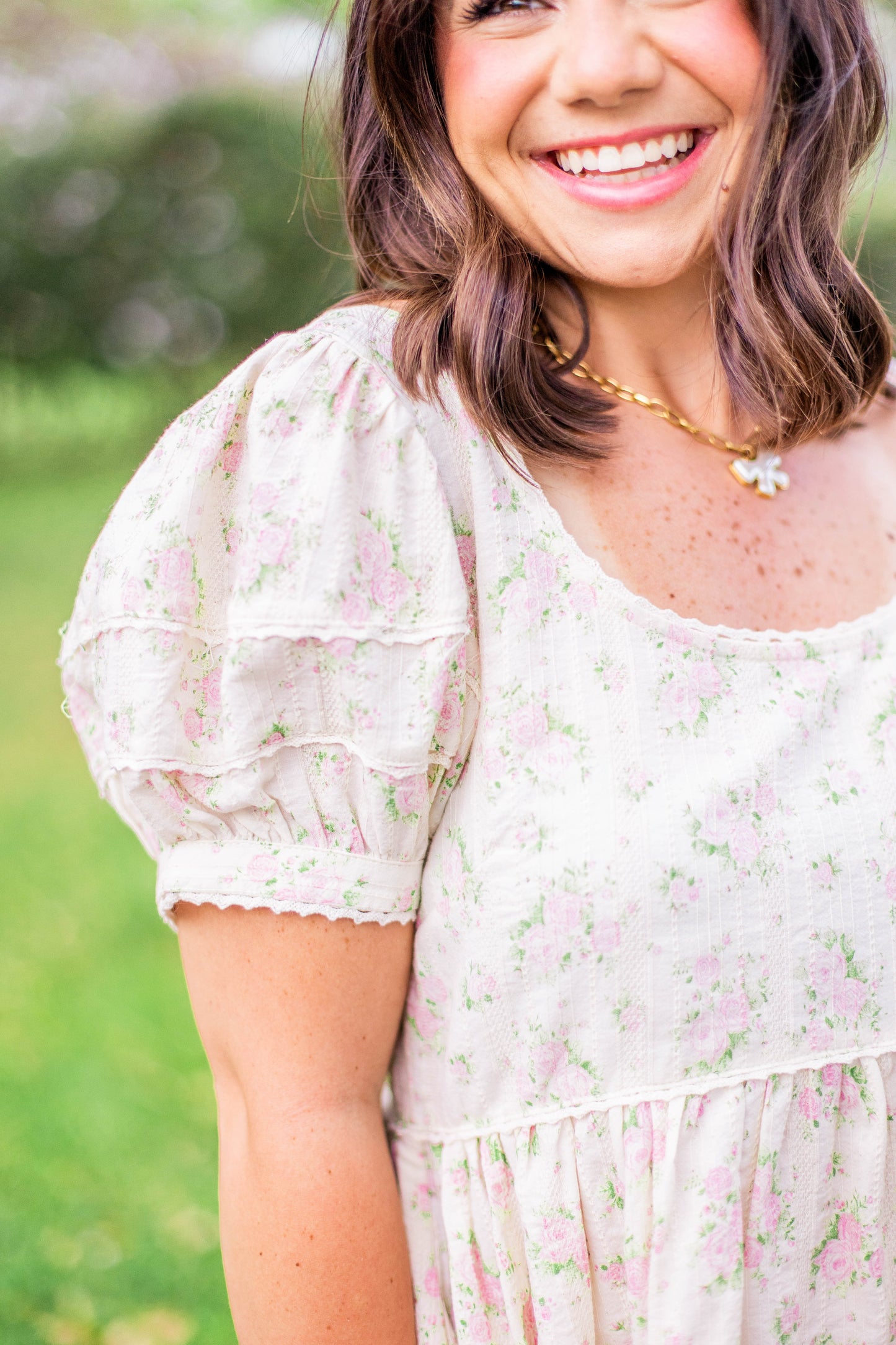 FLORAL PUFF SLEEVE DRESS