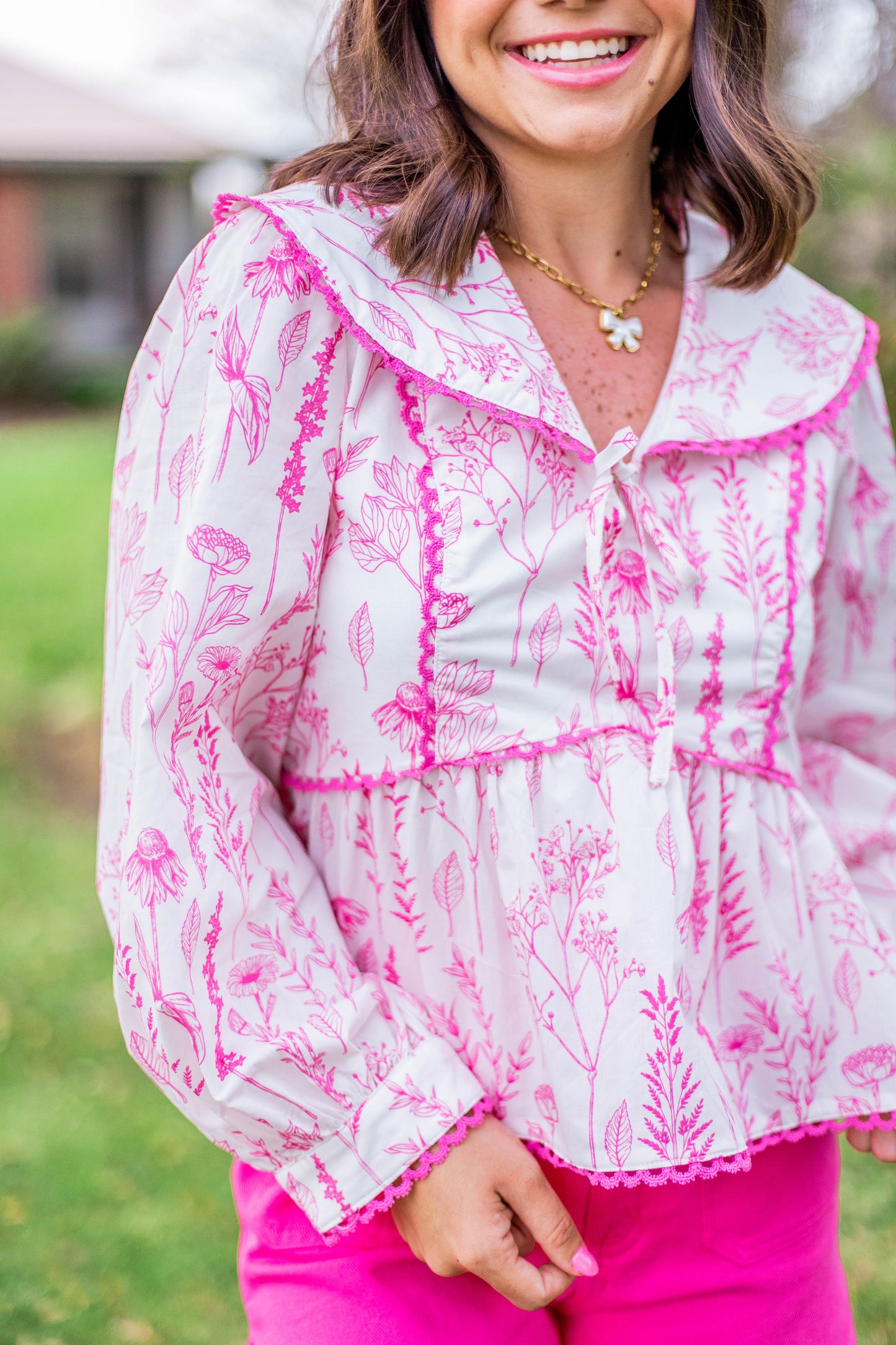 FLORAL 3/4 SLEEVE TOP