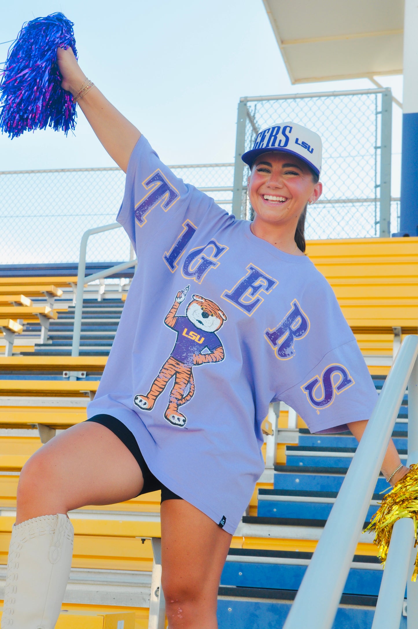 LSU SOUTH SPLIT OVERSIZED TEE
