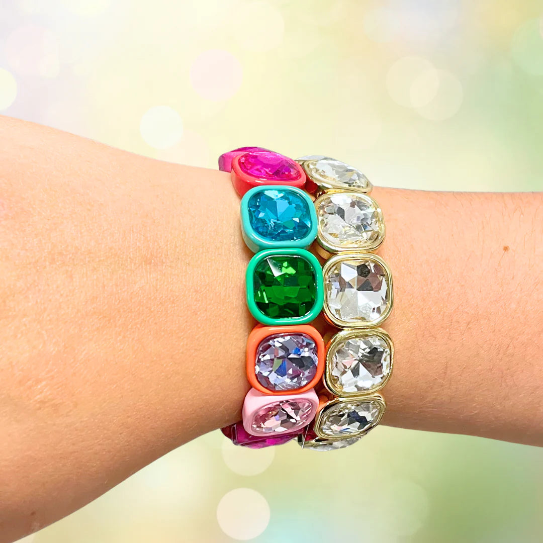 FRANKIE BRACELET - CLEAR/GOLD