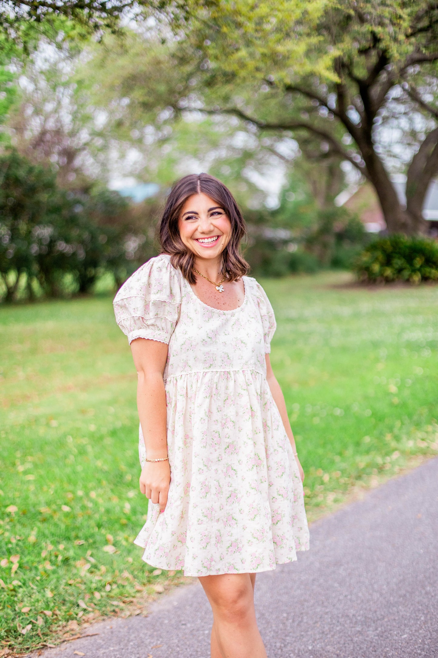 FLORAL PUFF SLEEVE DRESS