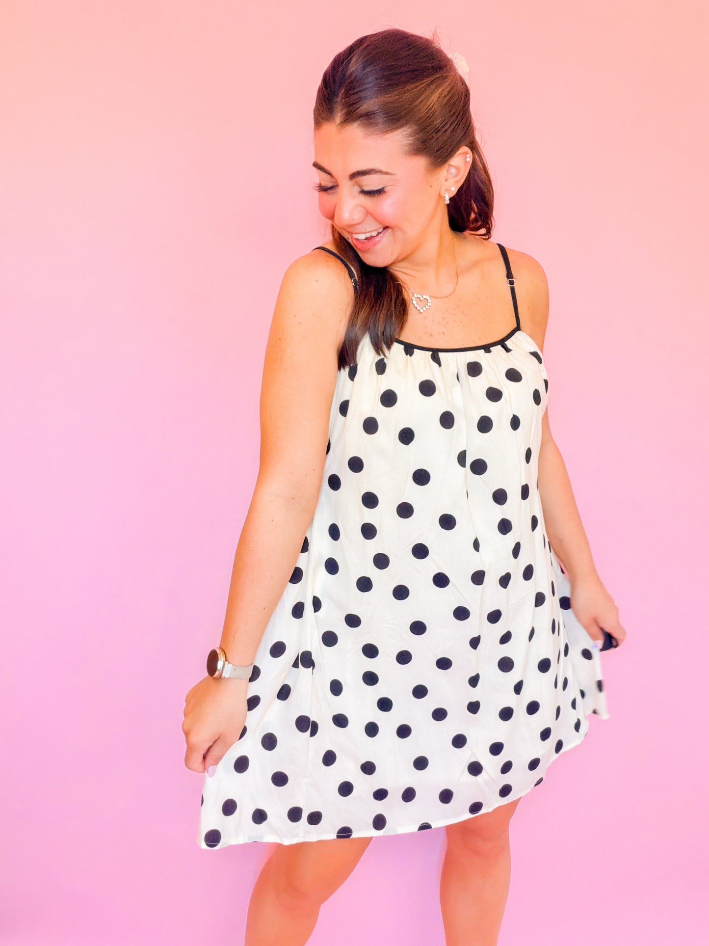 DOT CAMI MINI DRESS