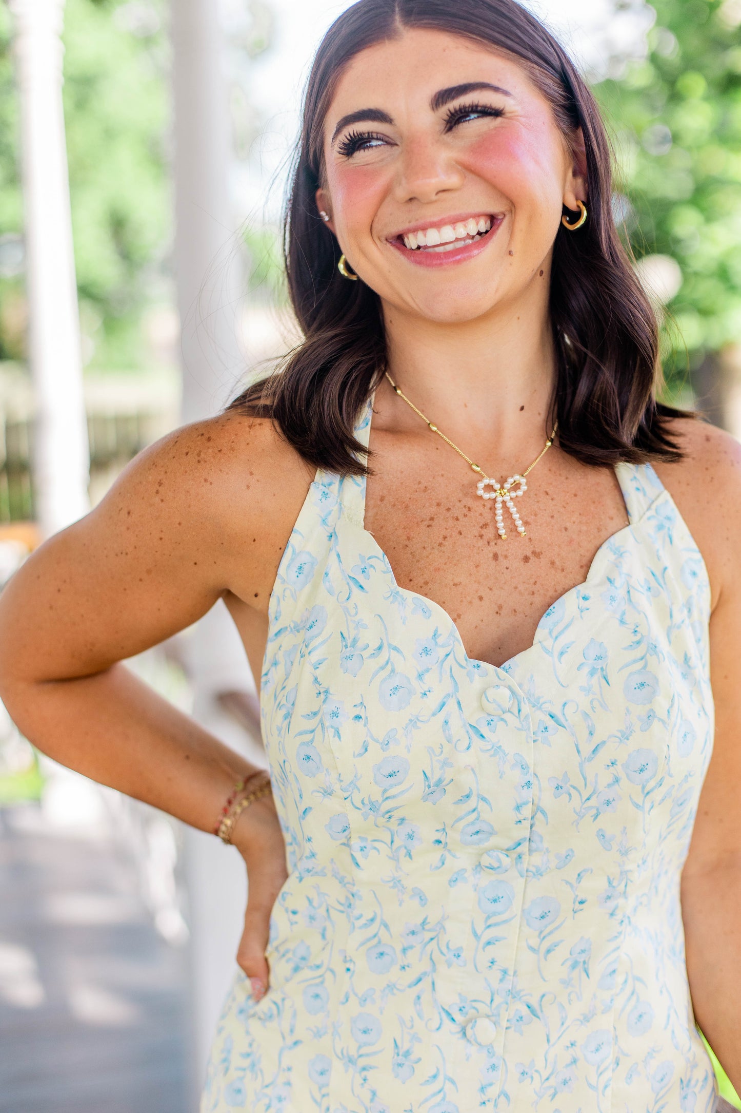 HALTER SCALLOP MINI DRESS