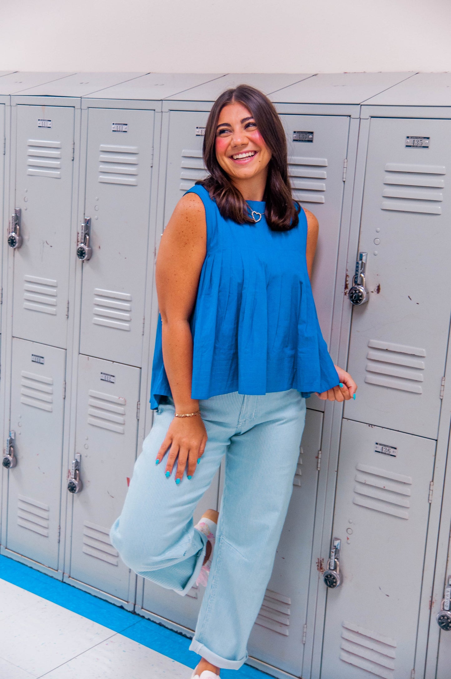 STRIPED BARREL JEANS