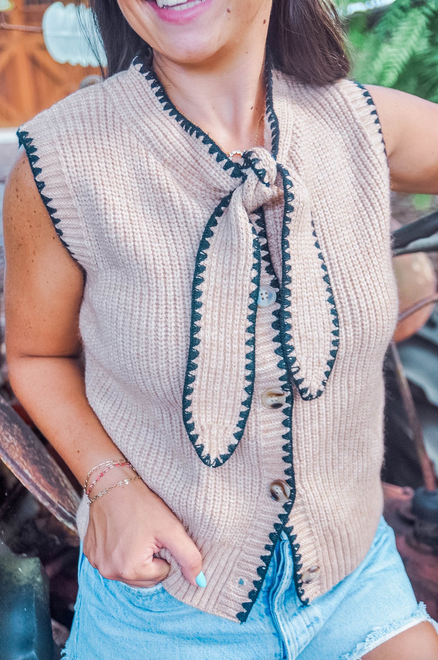 SAILOR TIE SWEATER TANK