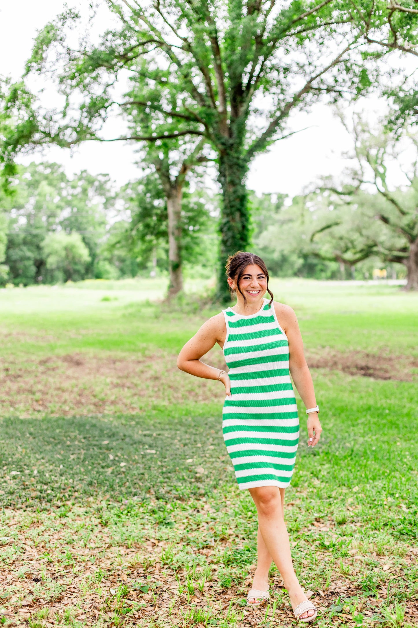 STRIPED BODYCON DRESS