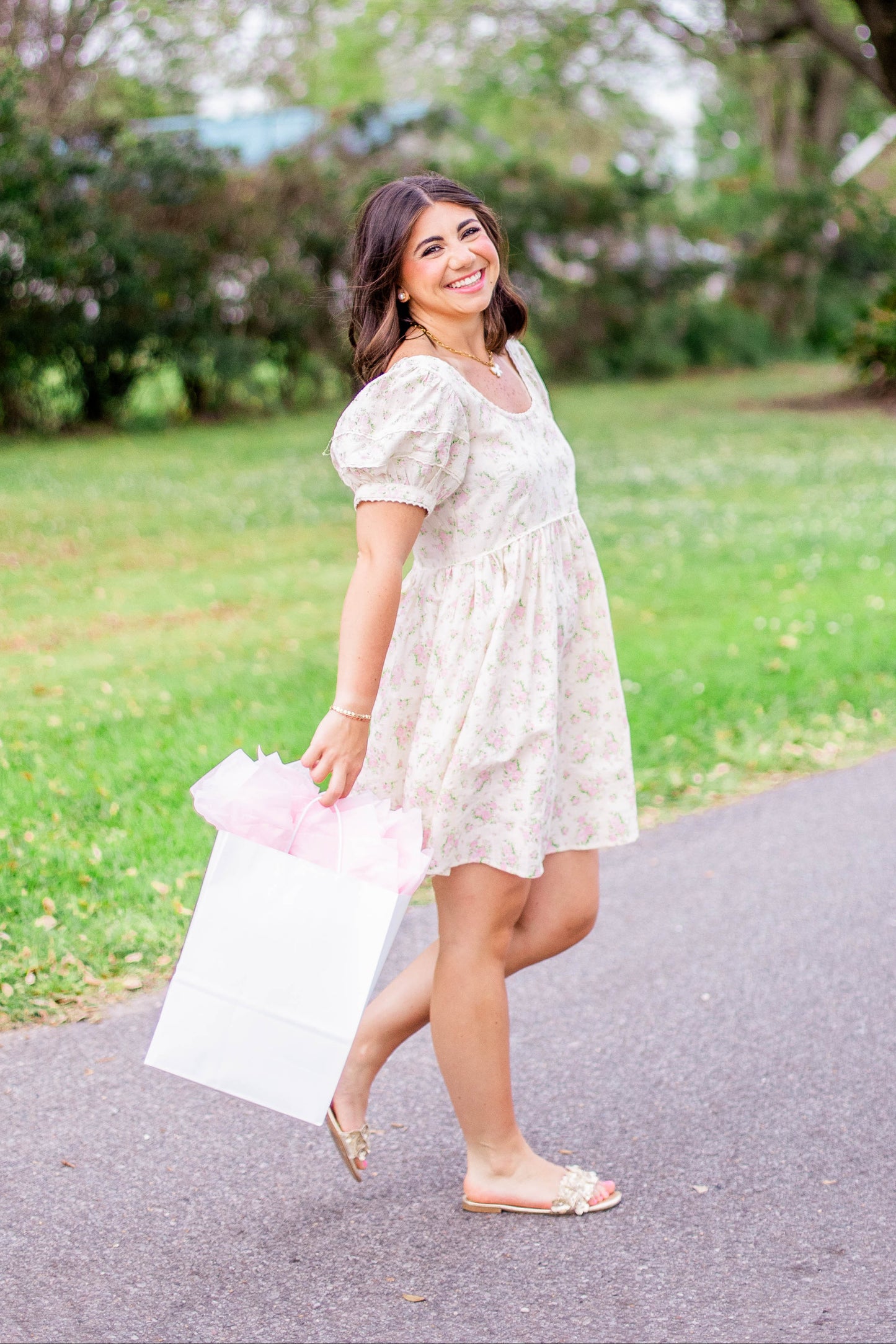 FLORAL PUFF SLEEVE DRESS