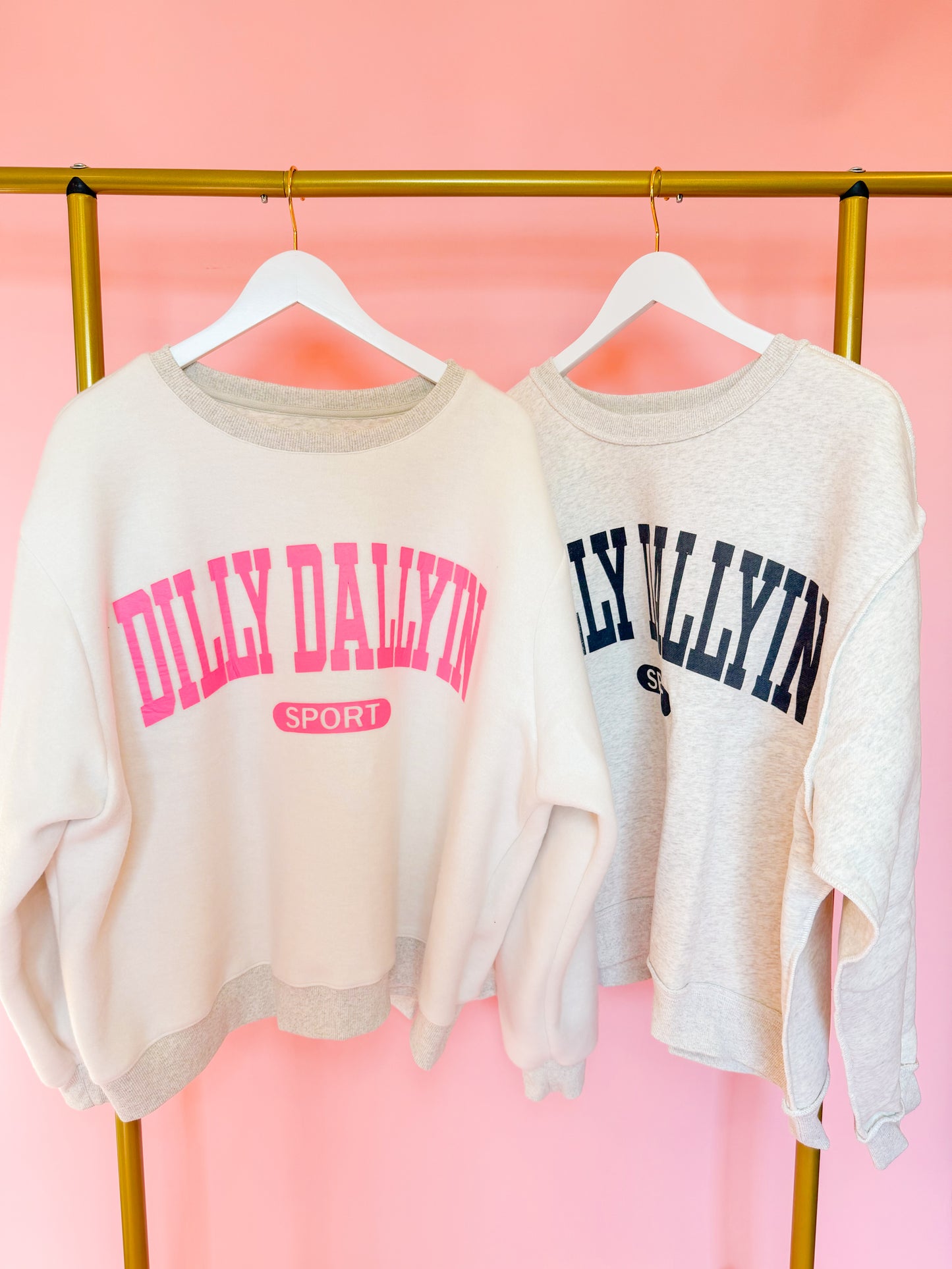 DILLY DALLYIN’ SPORT REVERSIBLE OVERSIZED SWEATSHIRT