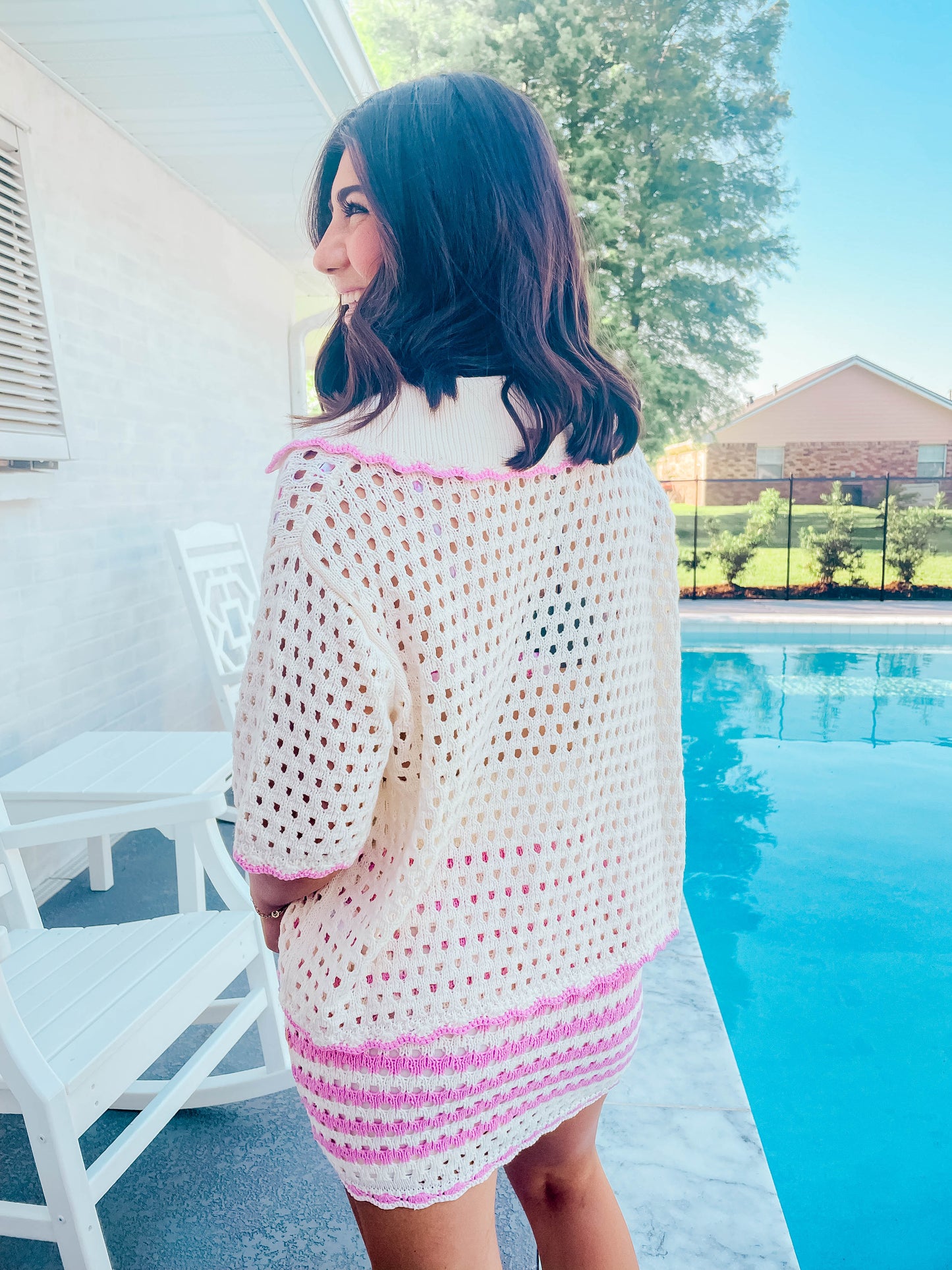 KNIT SWEATER TOP & SKIRT SET