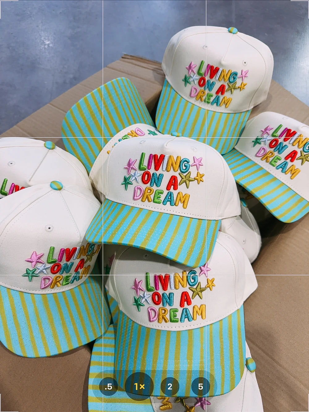 LIVING ON A DREAM EMBROIDERED HAT