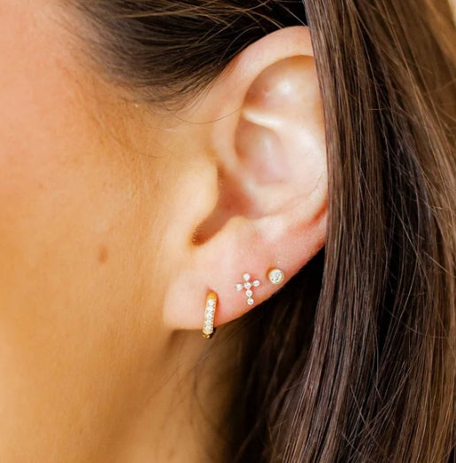 SCREWBACK STUD EARRINGS - CLARA CROSS