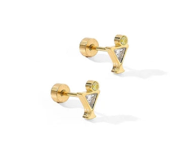 SCREWBACK STUD EARRINGS - MARTINI