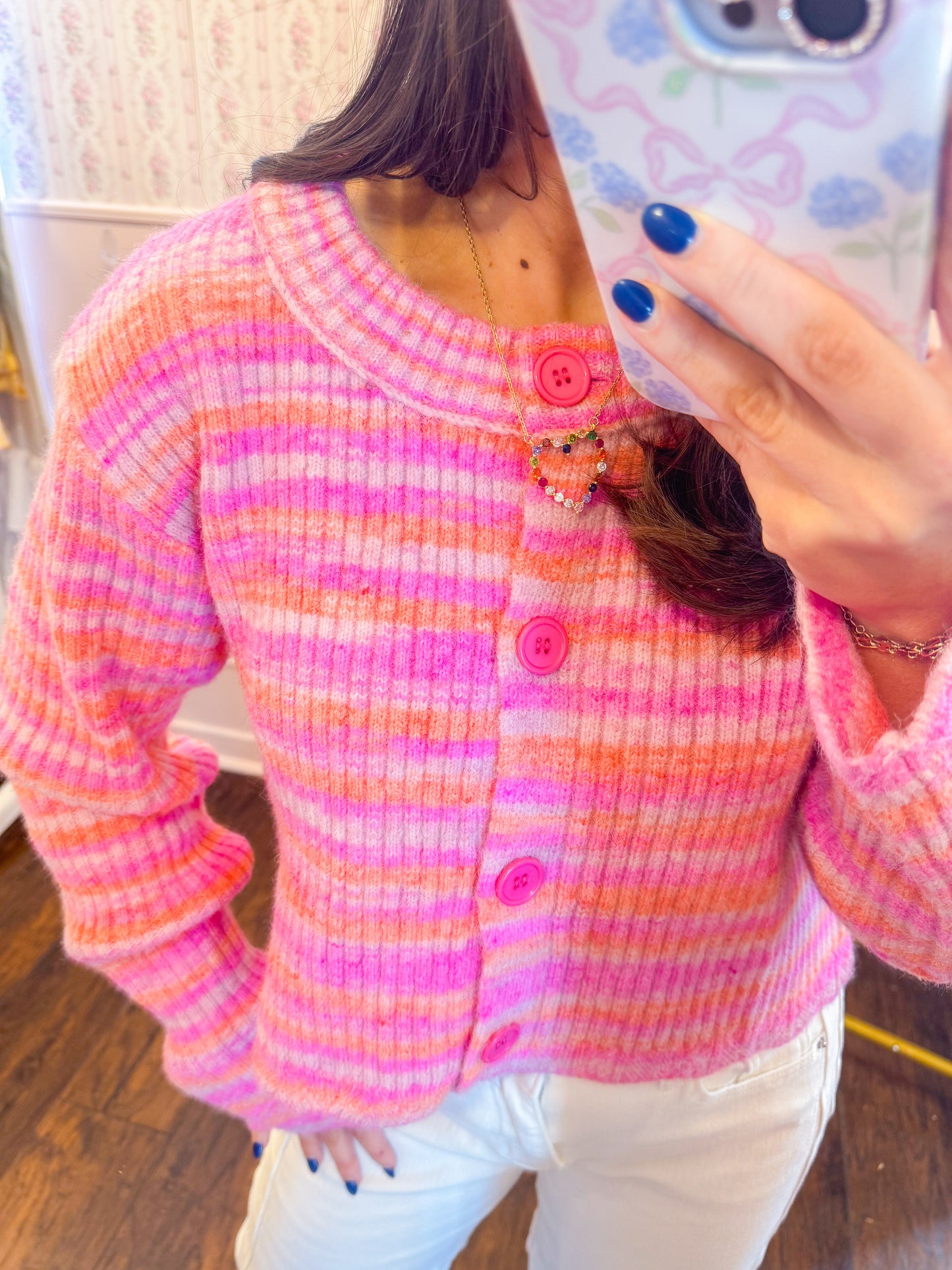 SCALLOP HEM CROP CARDIGAN