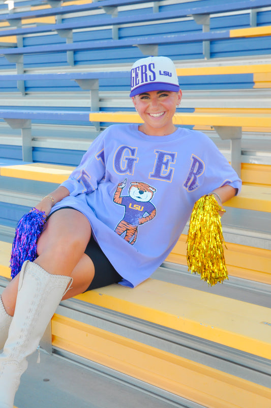 LSU SOUTH SPLIT OVERSIZED TEE