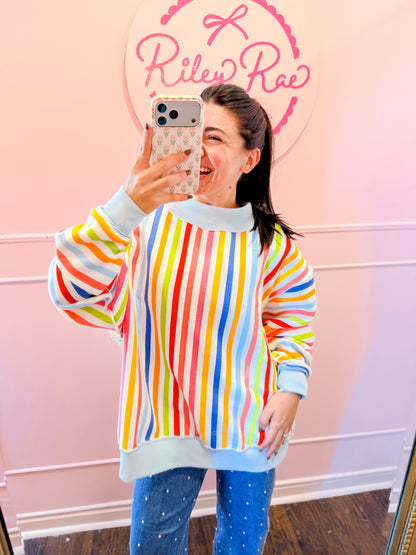 HAPPIEST 2-SIDED MOCK SWEATSHIRT
