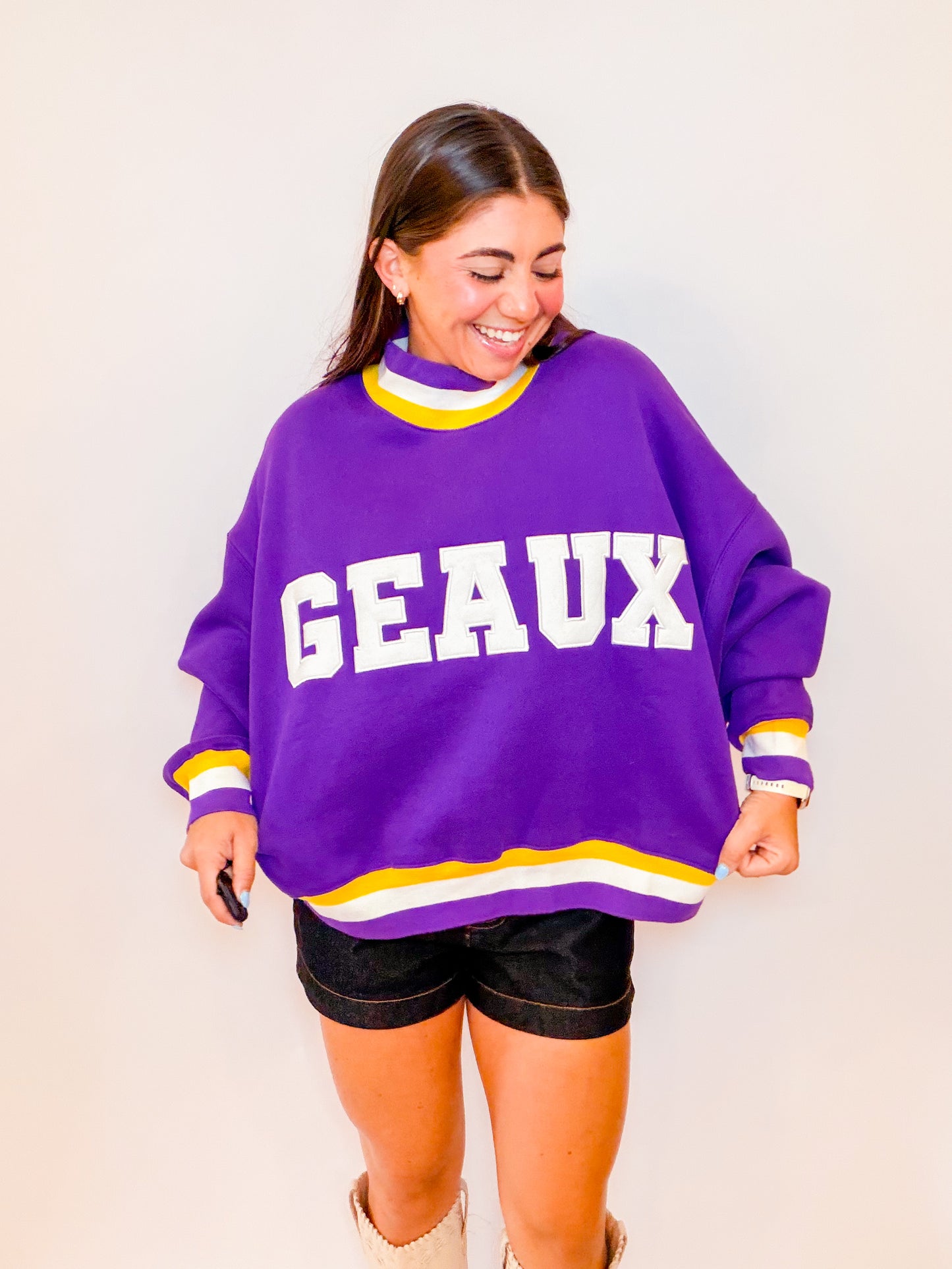 GEAUX MOCKNECK SWEATSHIRT