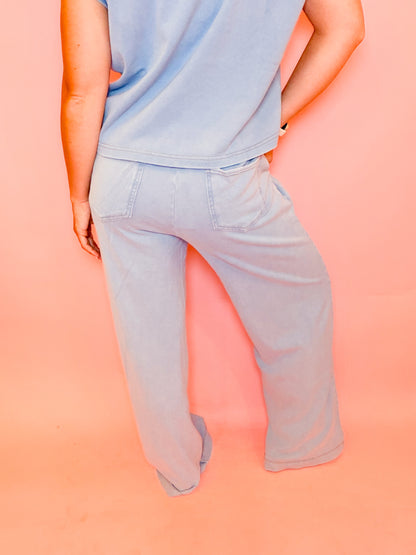 KNIT DENIM PANTS