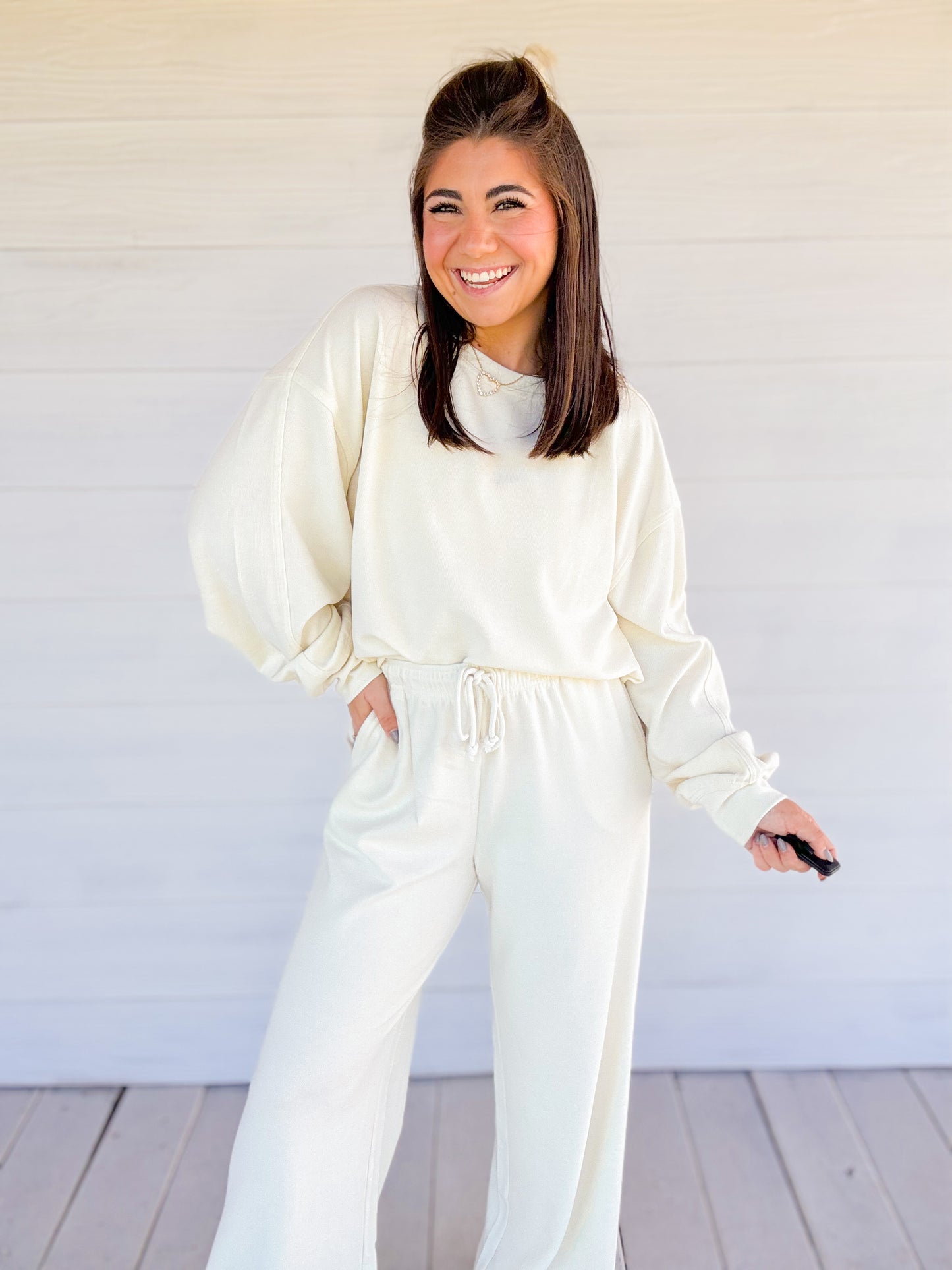 SOFT RIBBED RELAXED FIT SWEATSHIRT