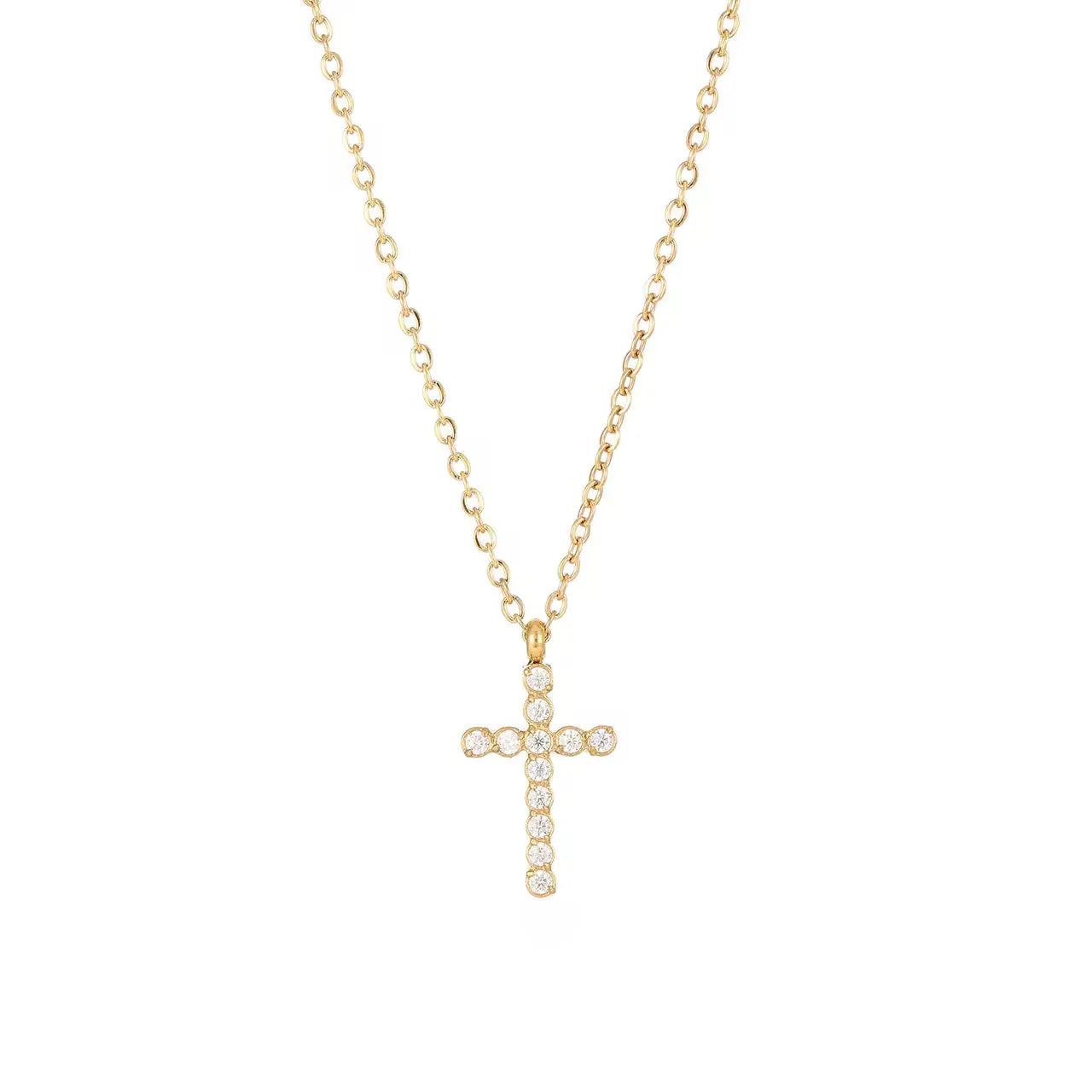 PAVE CROSS NECKLACE