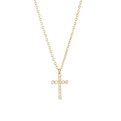 PAVE CROSS NECKLACE