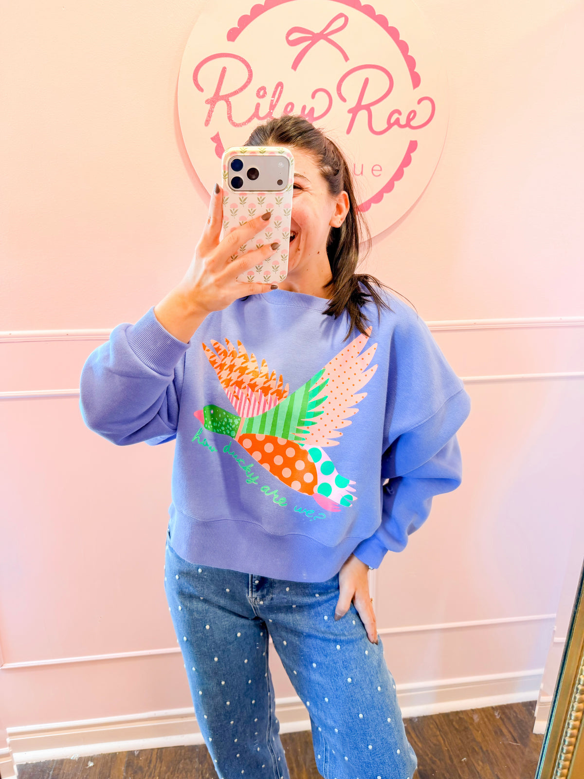 HOW DUCKY ARE WE CROP SWEATSHIRT