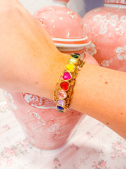 RAINBOW DREAM BRACELET - RAINBOW HEART