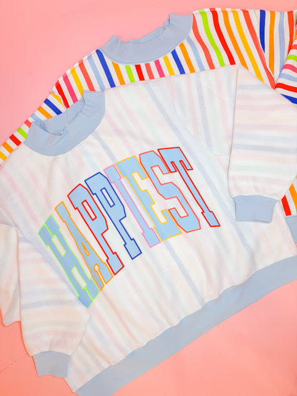 HAPPIEST 2-SIDED MOCK SWEATSHIRT