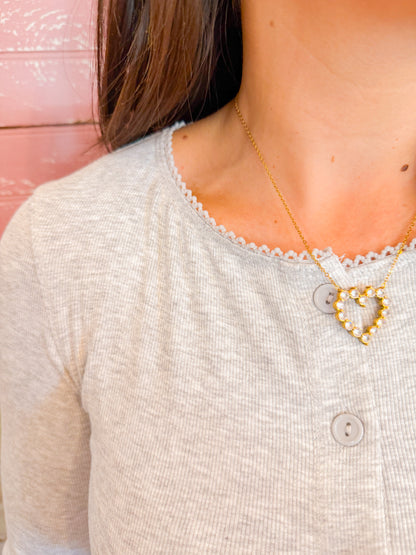 RIBBED LACE TRIM LONG SLEEVE