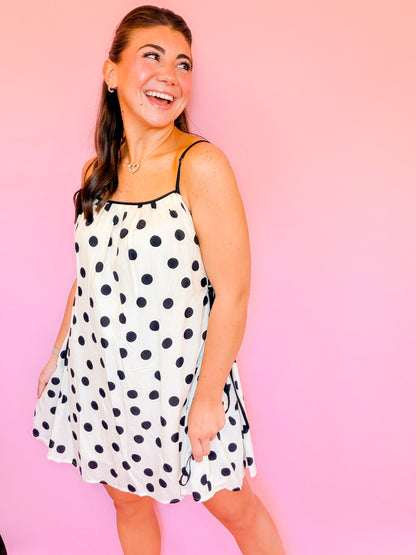 DOT CAMI MINI DRESS