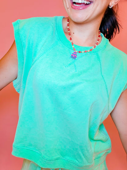 MUSCLE TANK + SHORTS SET - MINT