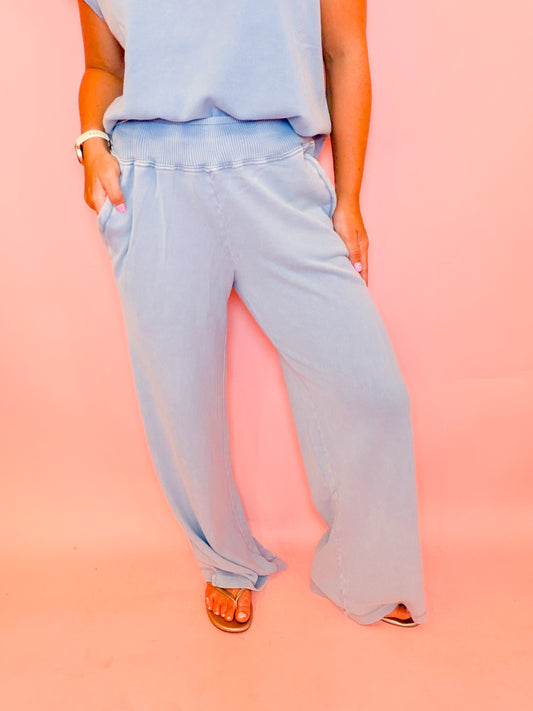 KNIT DENIM PANTS