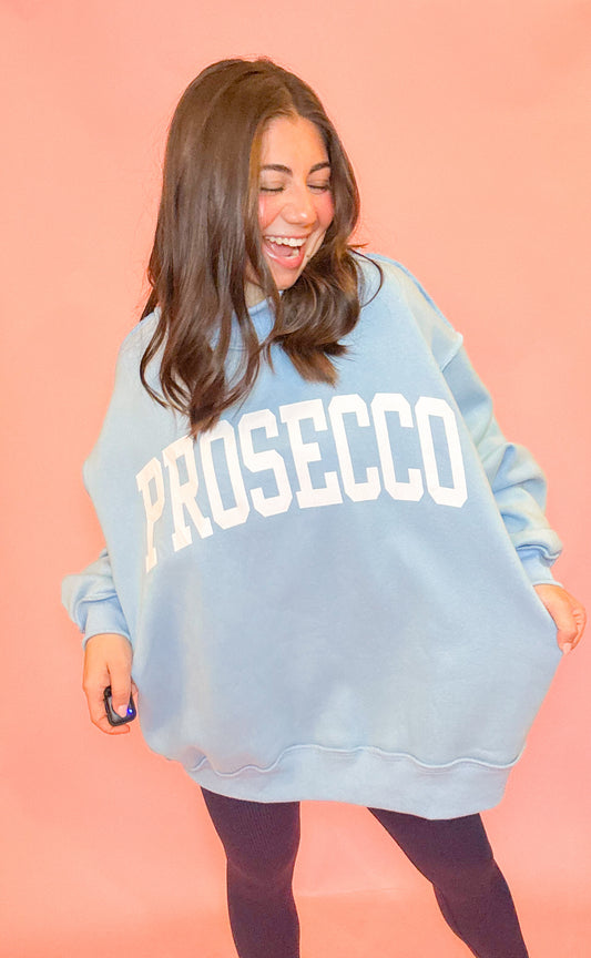 PROSECCO/HUNGOVER REVERSIBLE MOCK NECK SWEATSHIRT