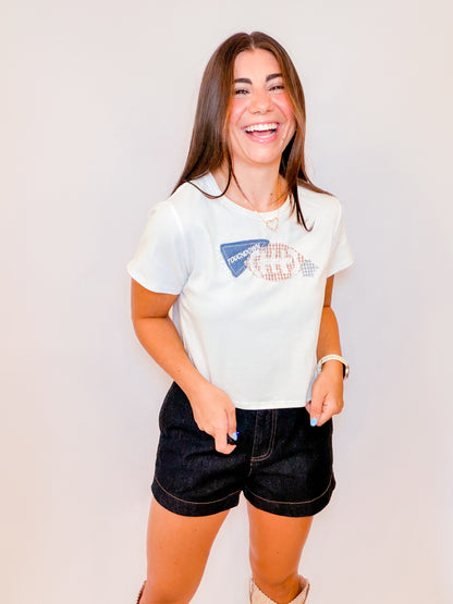 TOUCHDOWN PATCHWORK BABY TEE