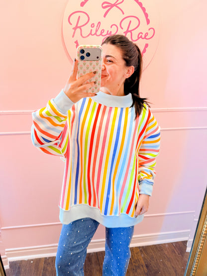 HAPPIEST 2-SIDED MOCK SWEATSHIRT