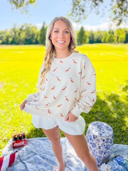 USA DOG GRAPHIC SWEATSHIRT