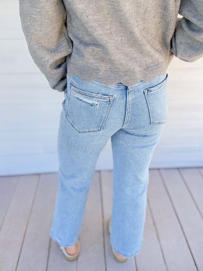 HIGH RISE CROP SLIM WIDE