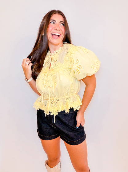 ELOISE BUTTER YELLOW BLOUSE