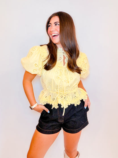 ELOISE BUTTER YELLOW BLOUSE