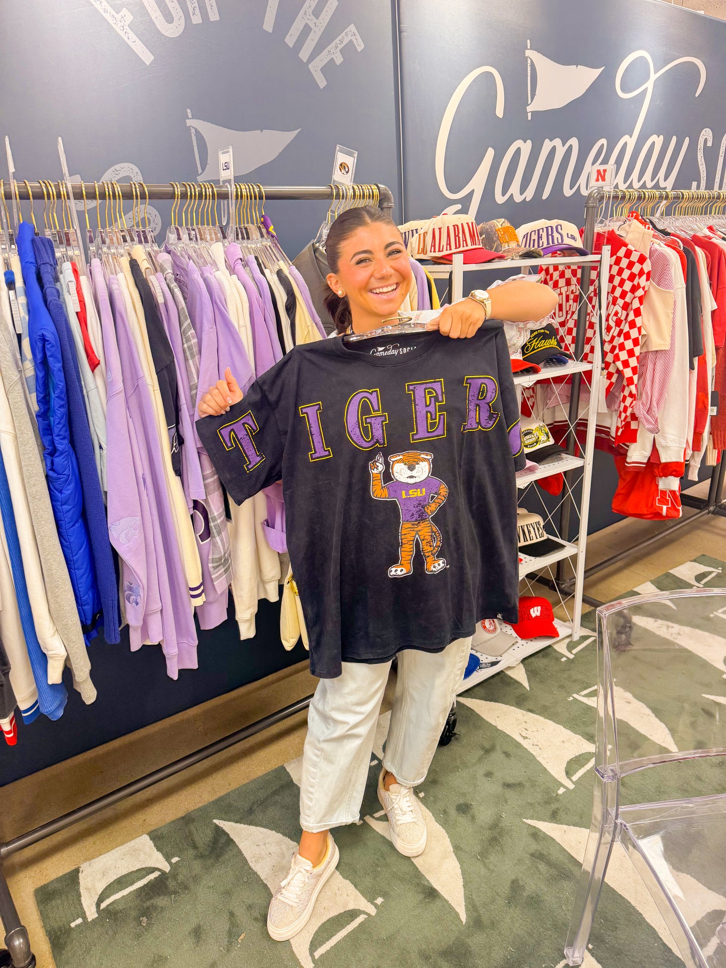 LSU SOUTH SPLIT OVERSIZED TEE