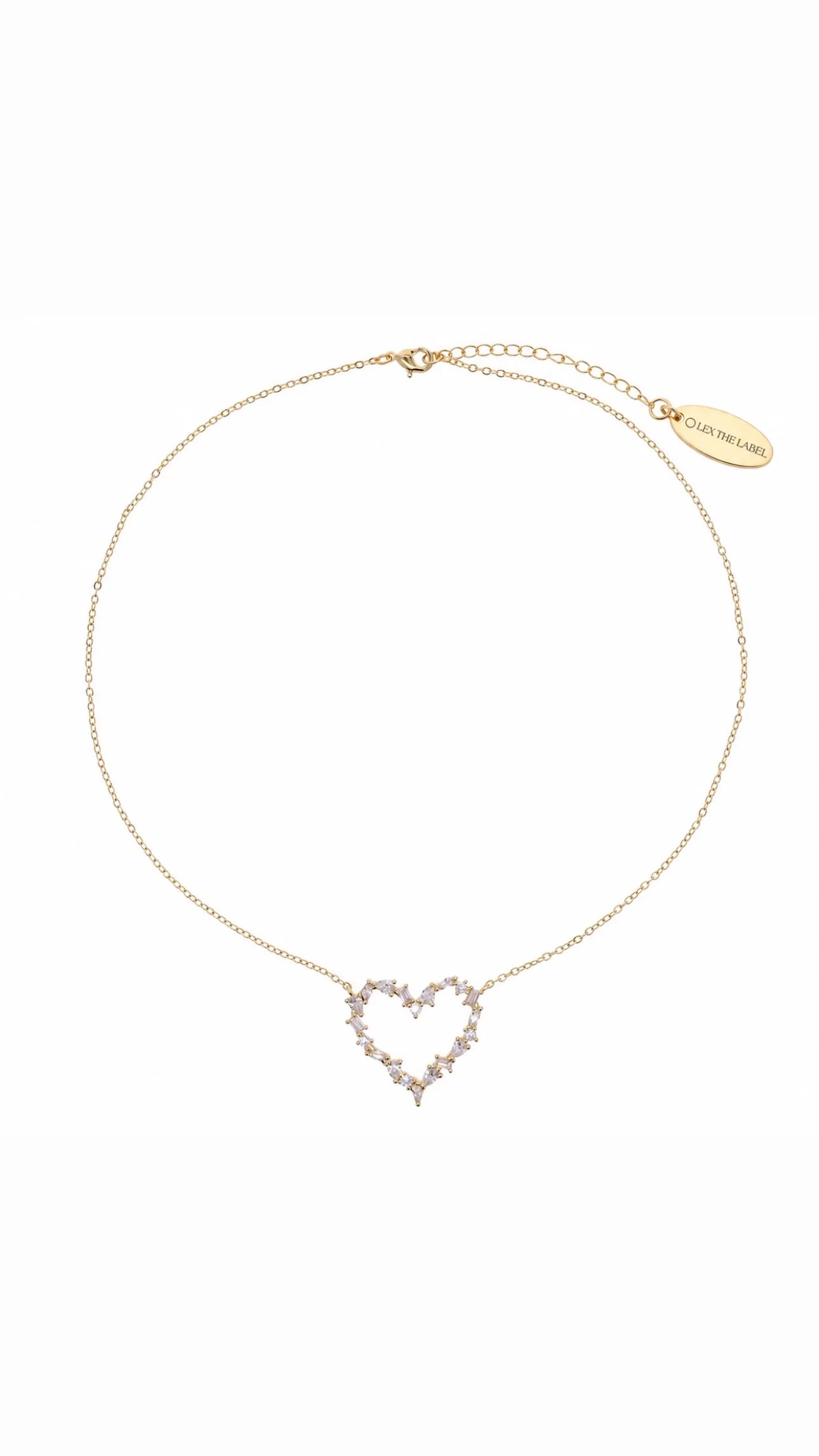 MULTI CUT PAVE HEART NECKLACE