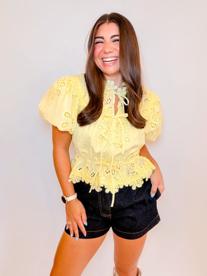 ELOISE BUTTER YELLOW BLOUSE