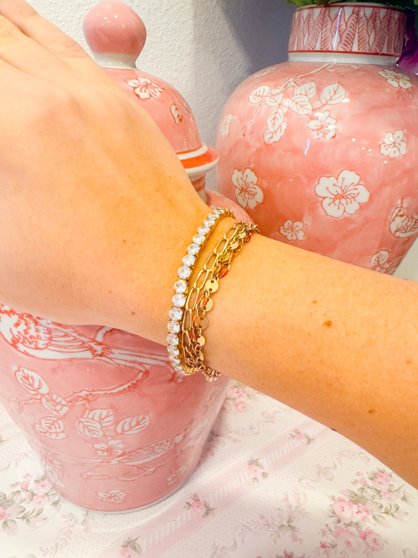 WILLOW TENNIS BRACELET - CLEAR